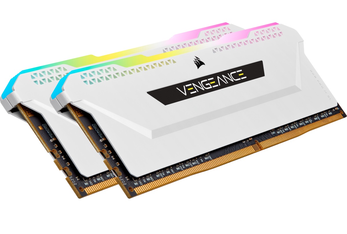 Memria RAM Corsair Vengeance RGB PRO SL DDR4 32GB (2x16GB) 3200MHZ Branca 1